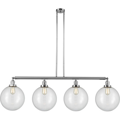 Franklin Restoration XX-Large Beacon LED 56 inch Polished Chrome Island Light Ceiling Light in Clear Glass, Franklin Restoration