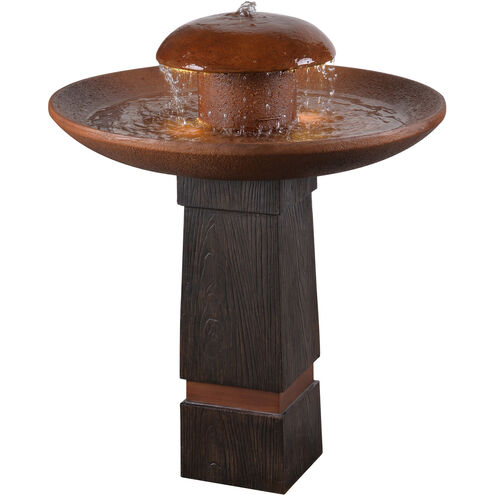Oswego Wood Grain And Copper Floor Fountain