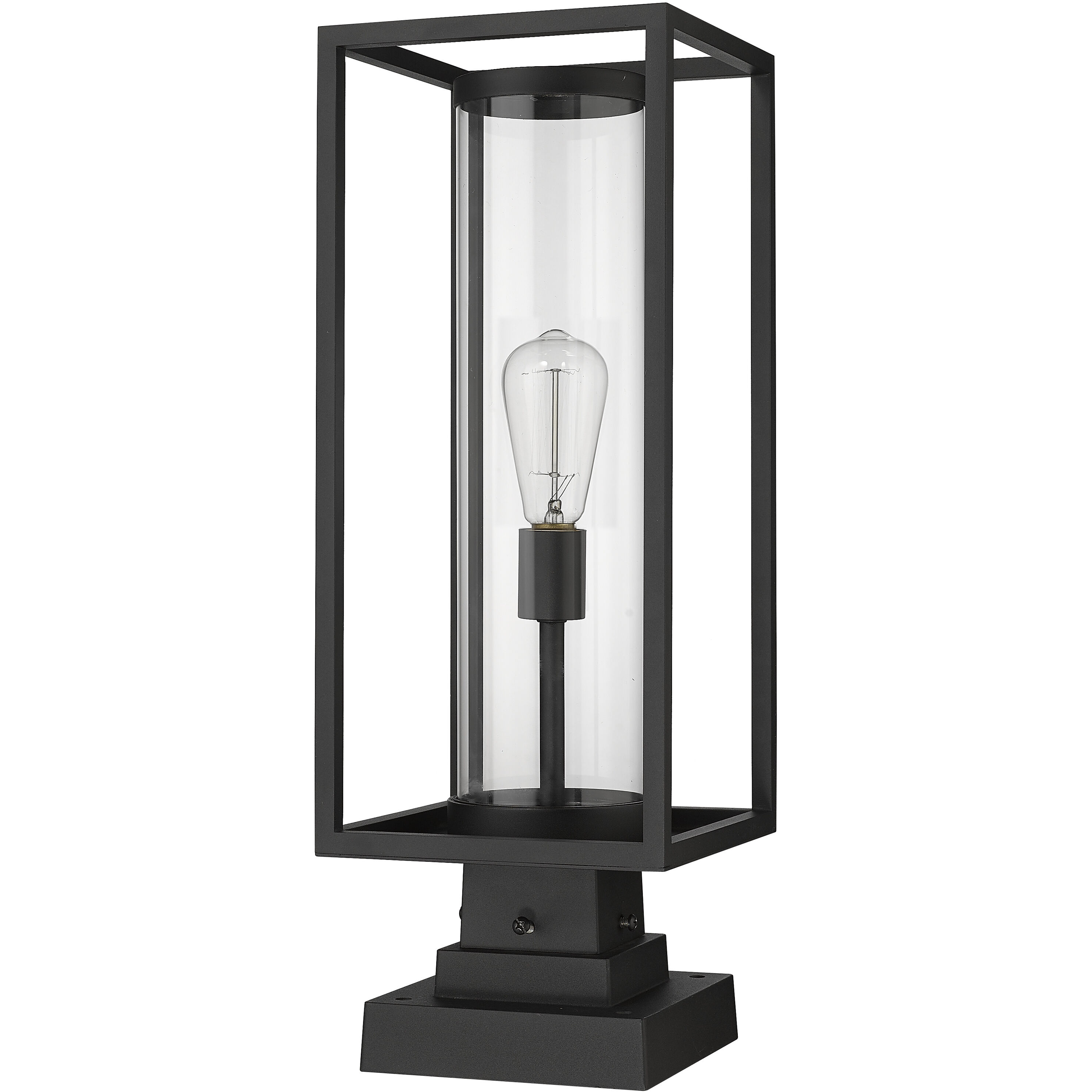 Dunbroch 1 Light 22.75 inch Black Outdoor Pier Mounted Fixture