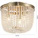LA Series 3 Light 14 inch Chrome Semi Flush Mount Ceiling Light