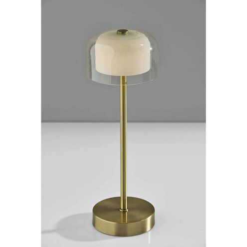 Benji 13.63 inch 1.50 watt Antique Brass LED Cordless Table Lamp Portable Light