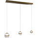 Cyllindra LED 7 inch Aged Brass Chandelier Ceiling Light, dweLED