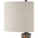 Oldwalls 30 inch 150.00 watt Charcoal Gray/Matte Black/Brown Table Lamp Portable Light