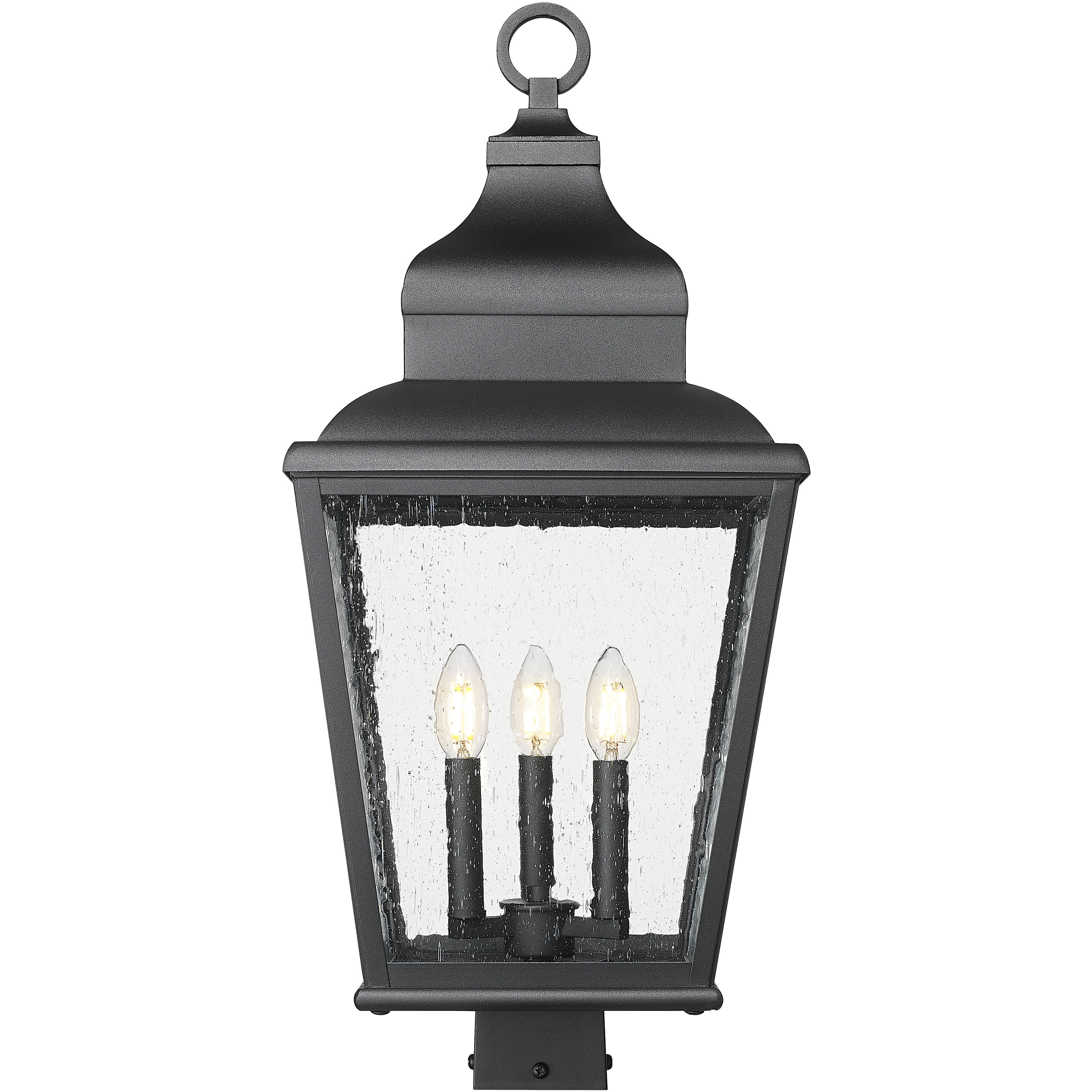 Raphael 3 Light 26.75 inch Sand Black Outdoor Post Mount Fixture in Soft Sand Black