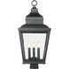 Raphael 3 Light 26.75 inch Sand Black Outdoor Post Mount Fixture in Soft Sand Black
