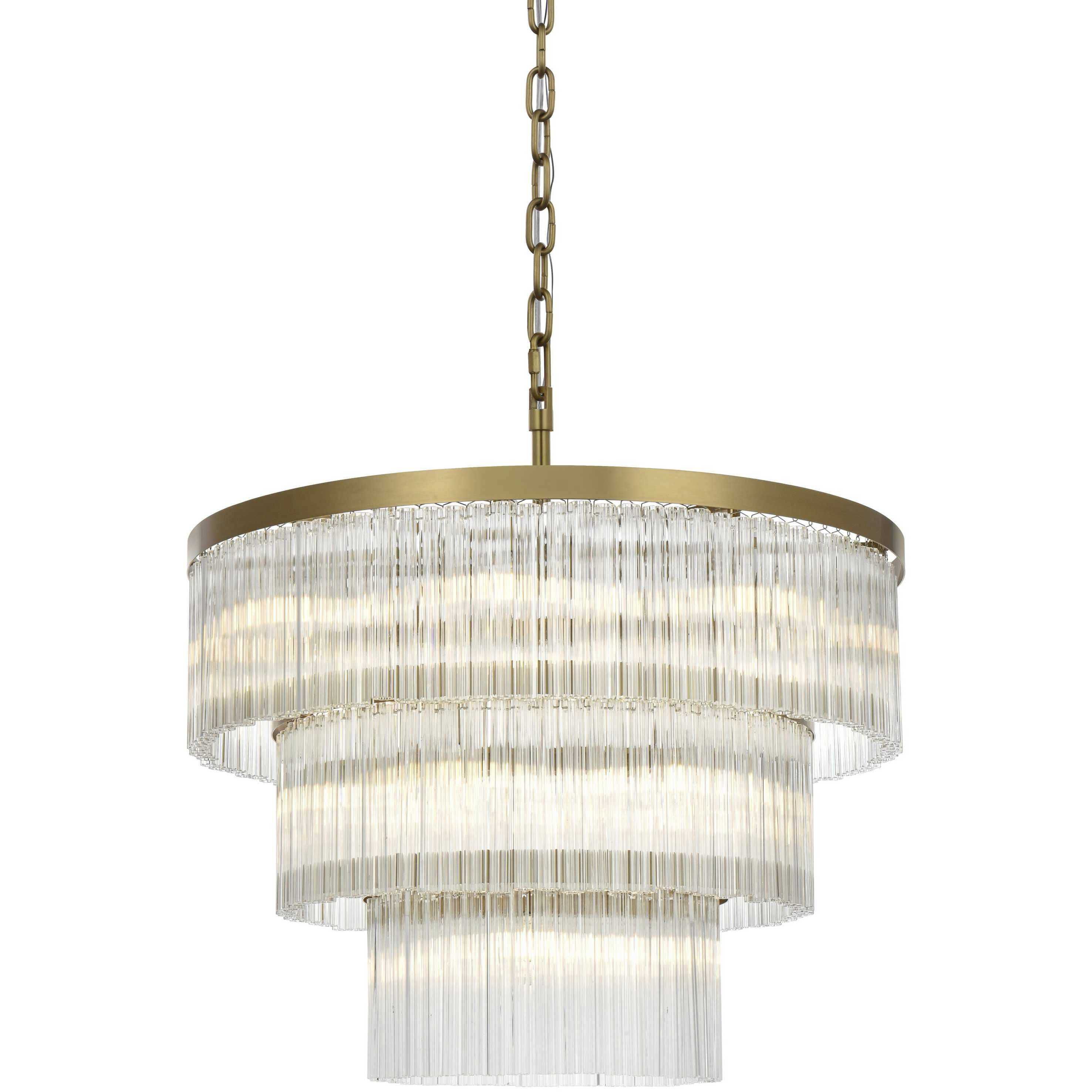 Harlow 18 Light 32 inch Satin Gold Chandelier Ceiling Light