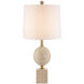 Adorno 32.25 inch 150 watt Natural and Beige and Antique Brass Table Lamp Portable Light