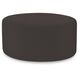 Universal 18 inch Seascape Charcoal Outdoor Round Ottoman with Slipcover