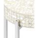 Gerri Dot 11 inch Natural and Polished Nickel Drinks Table