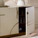Montevito 84.5 inch Ivory and Antique Brass with Satin Walnut Credenza