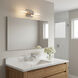 Keaton 2 Light 5 inch Brushed Nickel Bath Vanity Wall Light in Clear Fluted Glass