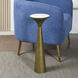 Cameron 24 X 7 inch Gold Brushed-White Marble Side Table