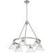 Yep Orwell 29 inch 60.00 watt Pewter Chandelier Ceiling Light in Clear Glass