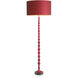 Arabella 63.98 inch 60 watt Bordeaux Red and Black Granite Base Floor Lamp Portable Light