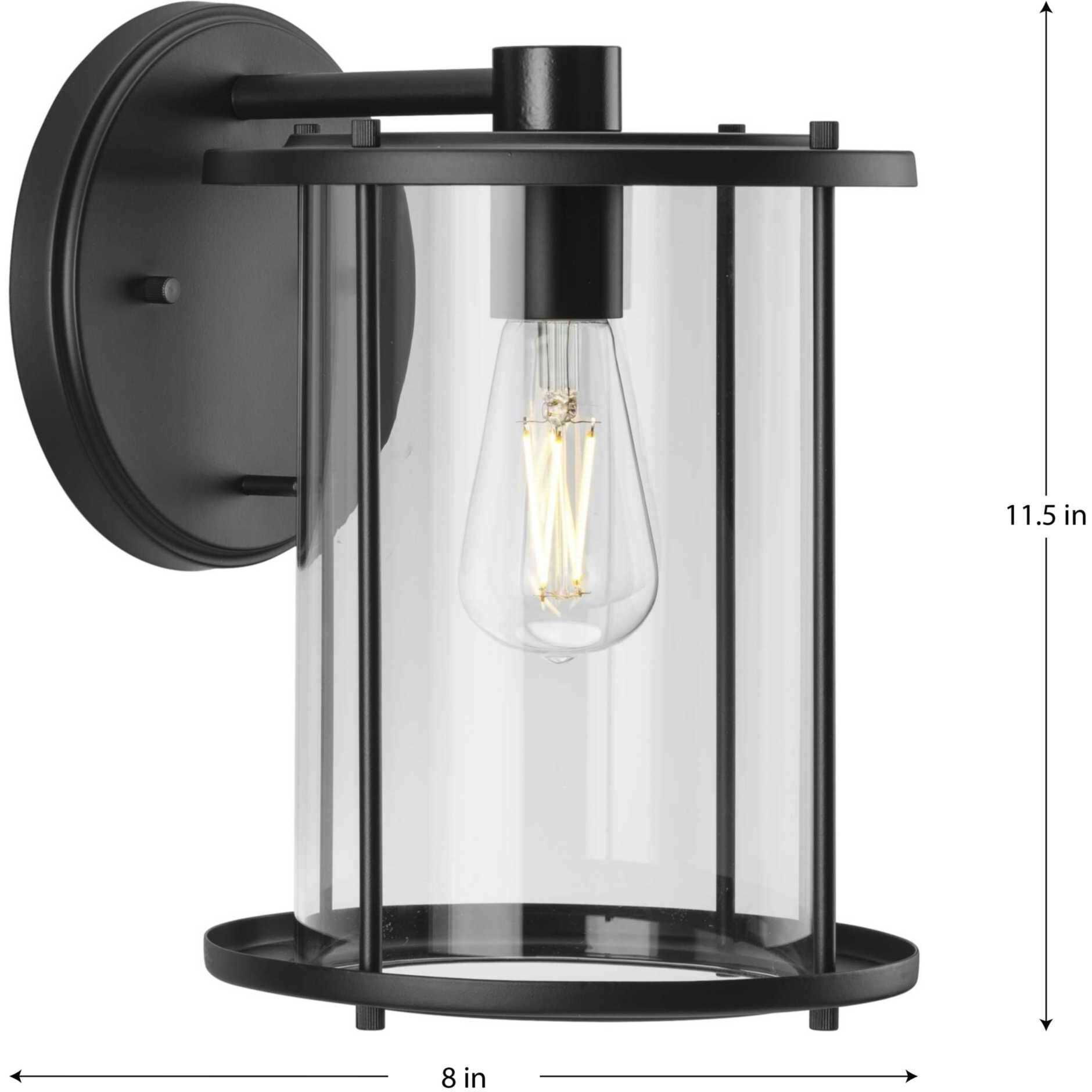 Gunther 1 Light 11.5 inch Matte Black Wall Lantern