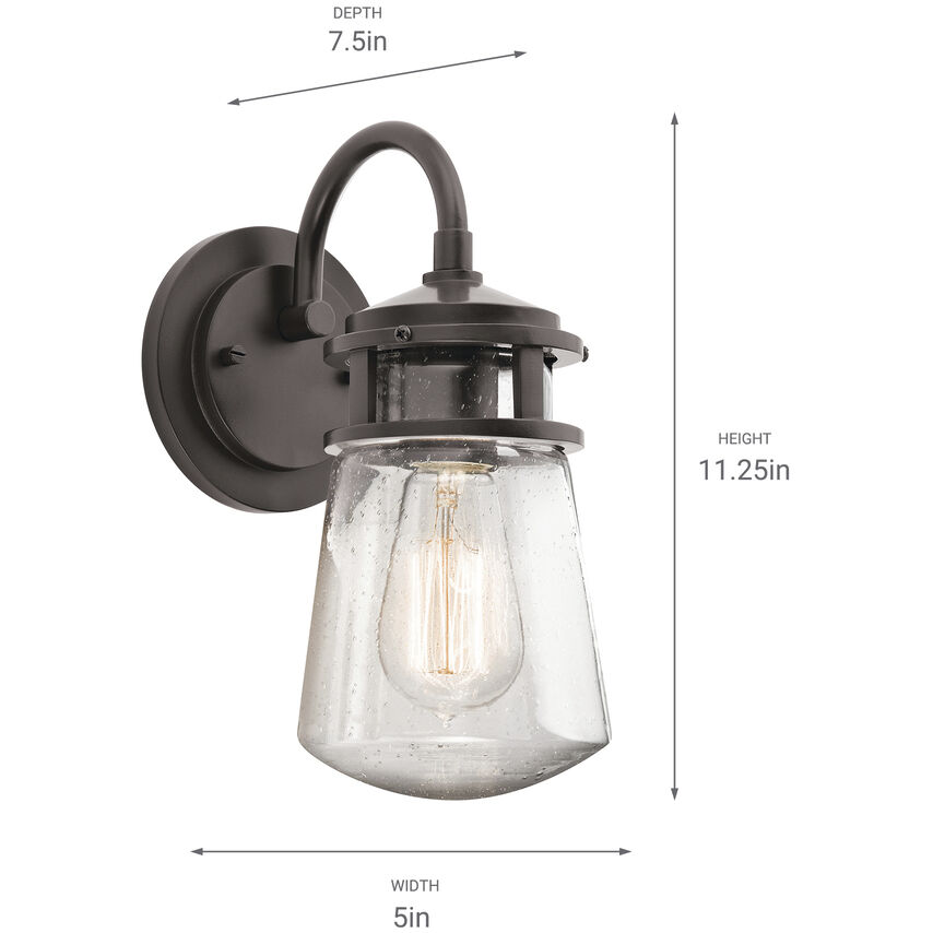 Lyndon 1 Light 11 inch Architectural Bronze Outdoor Wall, Small