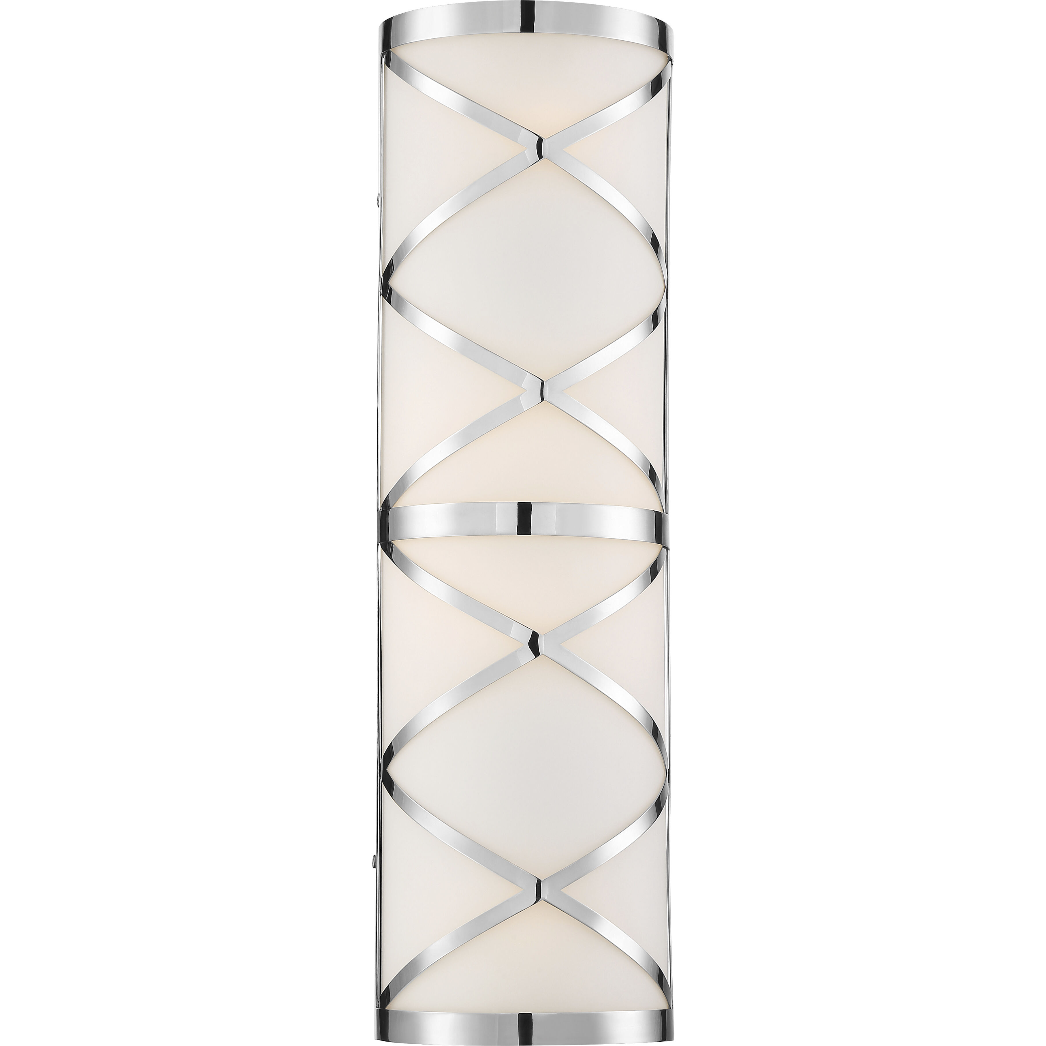 Sylph 4 Light 7 inch Polished Nickel and Satin White Vanity Light Wall Light