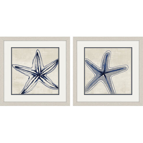 Shades of Starfish Blue and Neutral Framed Art