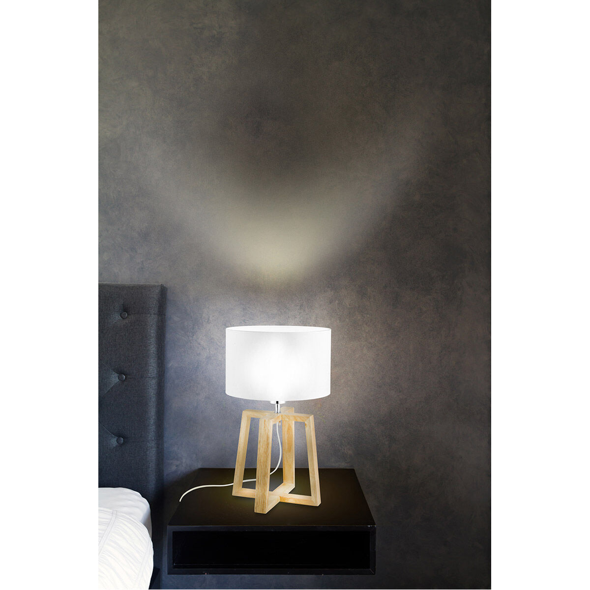 Chietino 17.32 inch 60.00 watt Natural Wood Table Lamp Portable Light