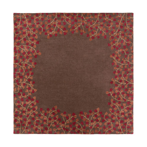 Athena 117 X 117 inch Red and Brown Area Rug, Wool