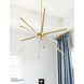 Array LED 31.5 inch Aged Brass Chandelier Ceiling Light