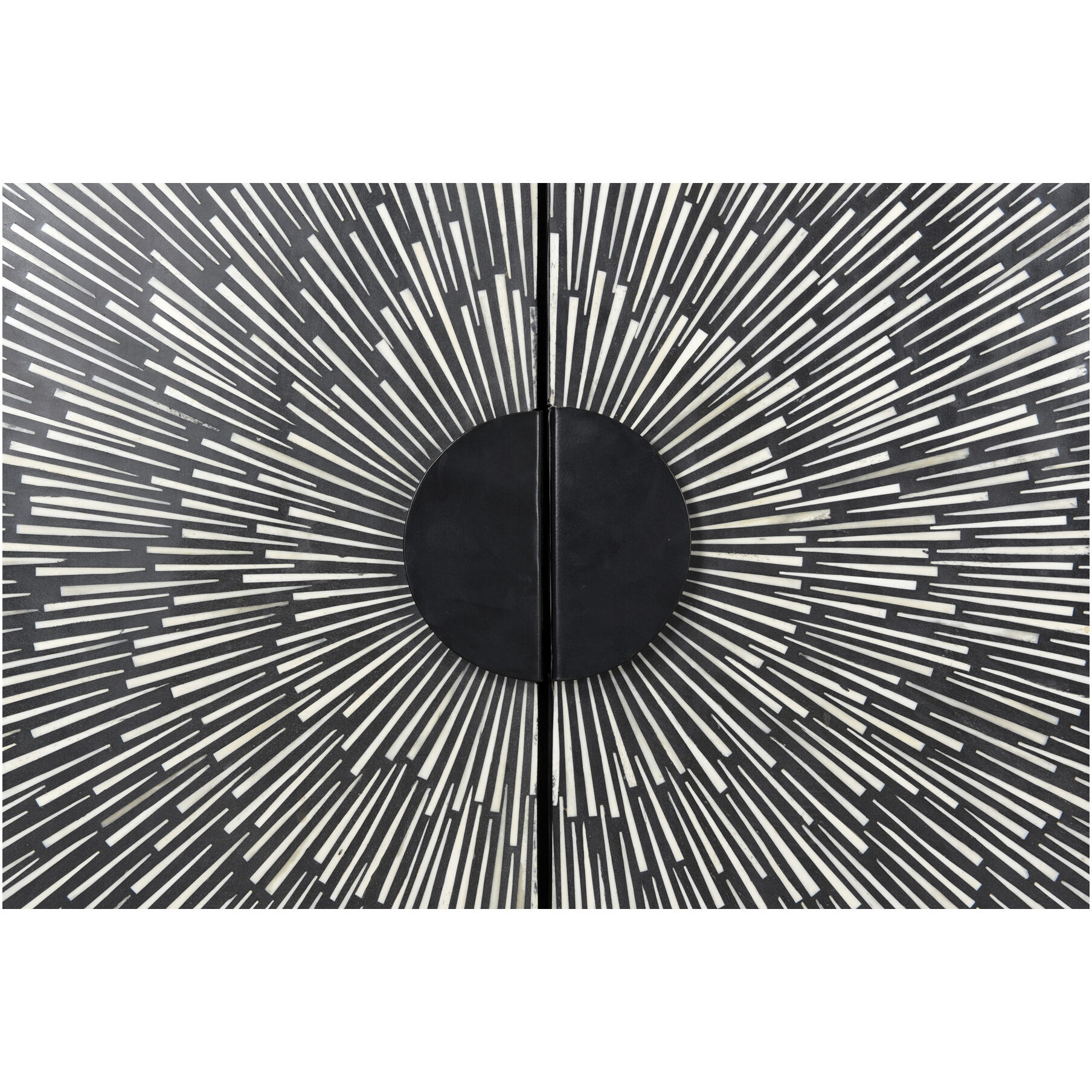 Sunburst 51.5 X 32 inch Black Cabinet, Wine Cabinet