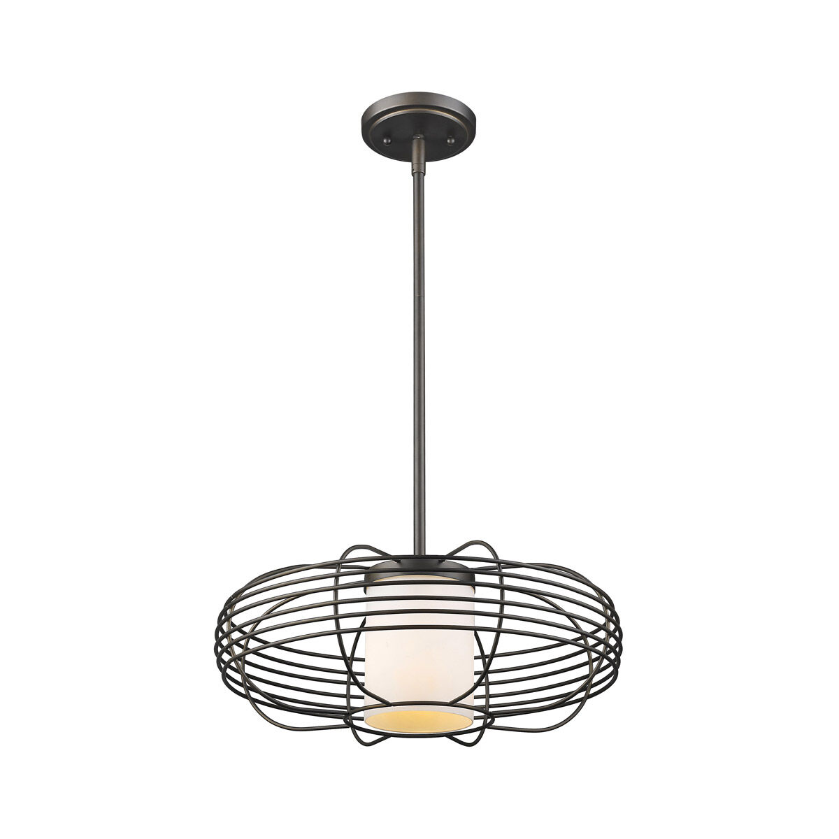 Loft 1 Light 16 inch Oil Rubbed Bronze Pendant Ceiling Light