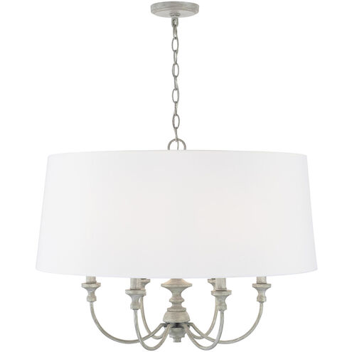 Penelope 6 Light 28 inch Painted Grey Pendant Ceiling Light