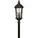 Estate Series Windsor LED 35 inch Black Outdoor Post Mount Lantern, Extra Large