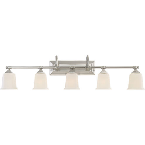 Nicholas 5 Light 42 inch Brushed Nickel Bath Light Wall Light