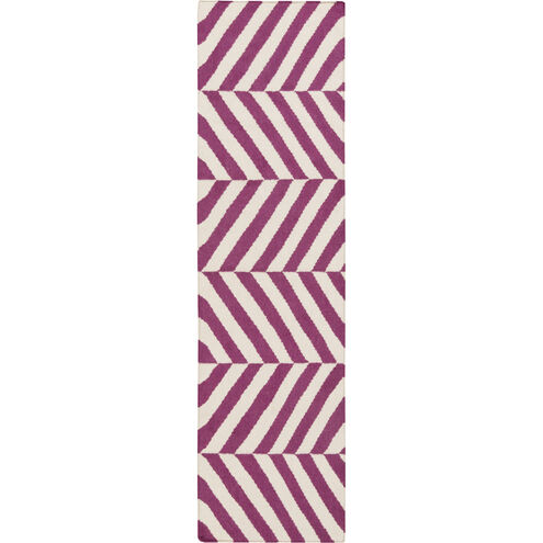 Frontier 96 X 30 inch Bright Pink, Taupe Rug