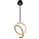 Raelynn LED 12.25 inch Gold and Matte Black Pendant Ceiling Light