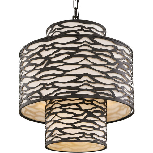 Kato 4 Light 18.75 inch Black Pendant Ceiling Light in Carbon