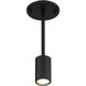 Cafe LED 3 inch Matte Black Wall Sconce / Flush Mount Wall Light