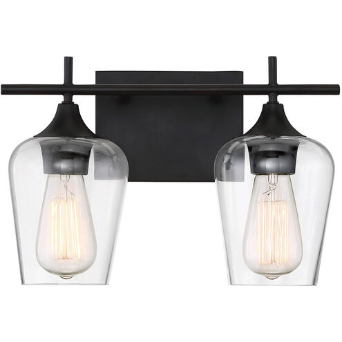 Octave 2 Light 14 inch English Bronze Bathroom Vanity Light Wall Light, Essentials