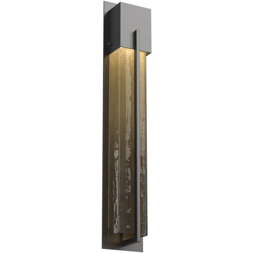 Outdoor Square Motif 1 Light 29 inch Statuary Bronze Outdoor Sconce in GU10 Halogen, Frosted Granite, XL Square