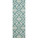 Juniper 96 X 30 inch Ivory, Teal Rug