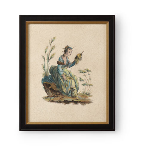 Chelsea House Brown and Antique Gold Frame Watercolor