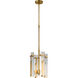 Ian K. Fowler Malik LED 12 inch Hand-Rubbed Antique Brass Chandelier Ceiling Light in Clear Glass, Small