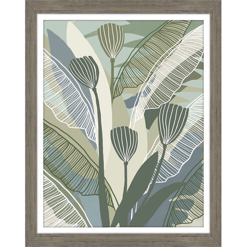 Tropical Botanical 28 X 22 inch Non-Glass Framed Art