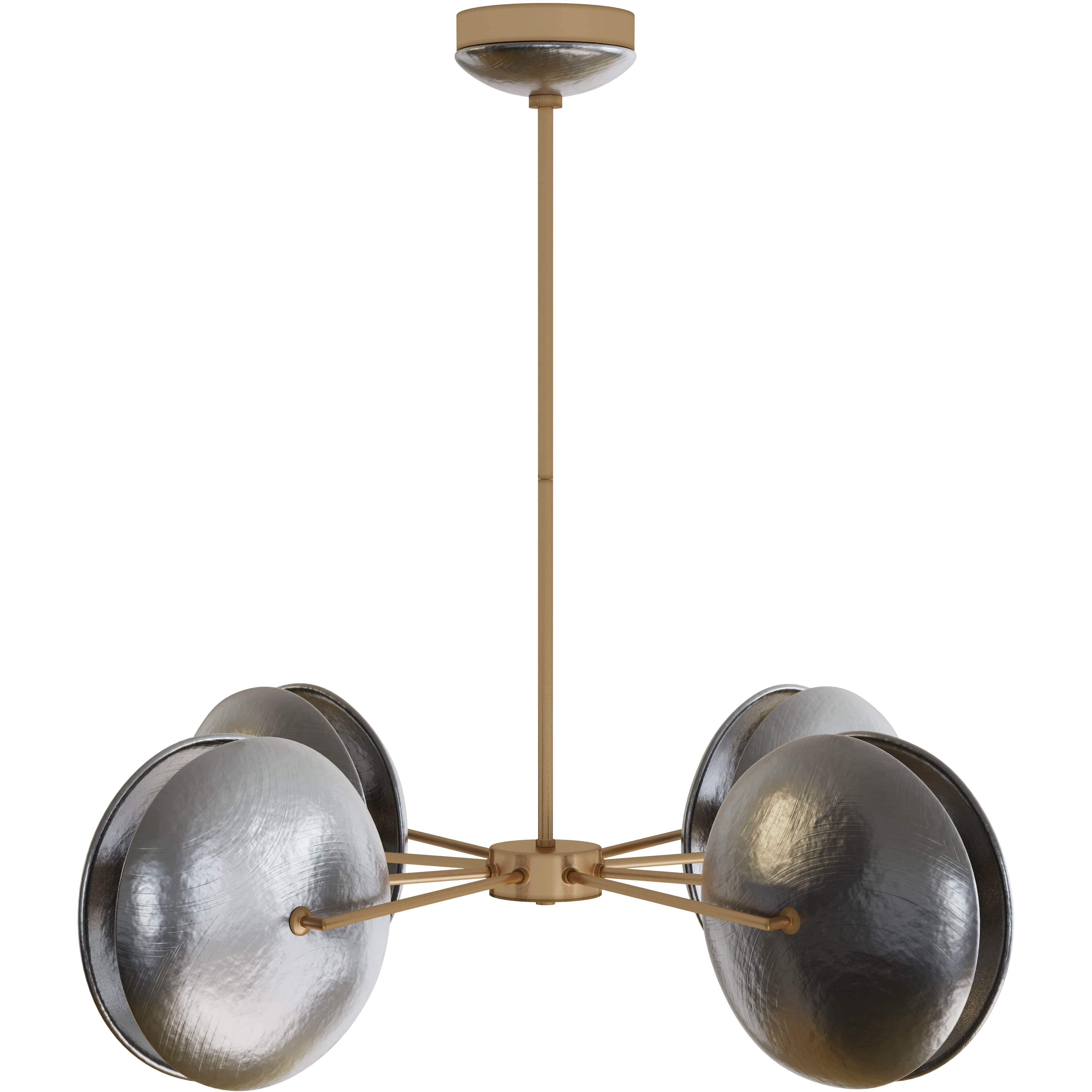 Whitney 4 Light 40 inch Smoke Luster Chandelier Ceiling Light