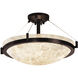 Alabaster Rocks 6 Light 39 inch Dark Bronze Semi-Flush Ceiling Light in Incandescent, Bowl