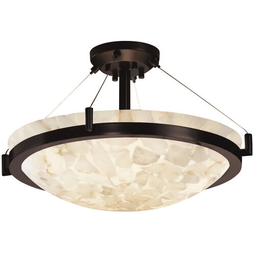 Alabaster Rocks 6 Light 39 inch Dark Bronze Semi-Flush Ceiling Light in Incandescent, Bowl