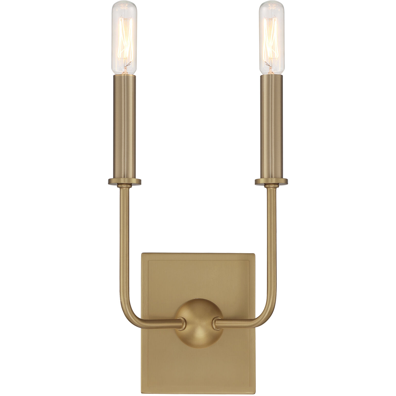 Avondale 2 Light 7 inch Warm Brass ADA Wall Sconce Wall Light, Essentials