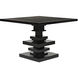Corum 42 X 42 inch Hand Rubbed Black Dining Table, Square