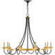 Hanlon 10 Light 36.75 inch Washed Black Chandelier Ceiling Light