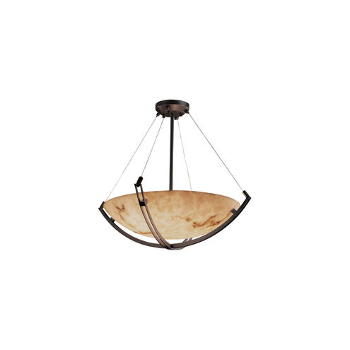 LumenAria 12 Light Dark Bronze Pendant Bowl Ceiling Light in Incandescent