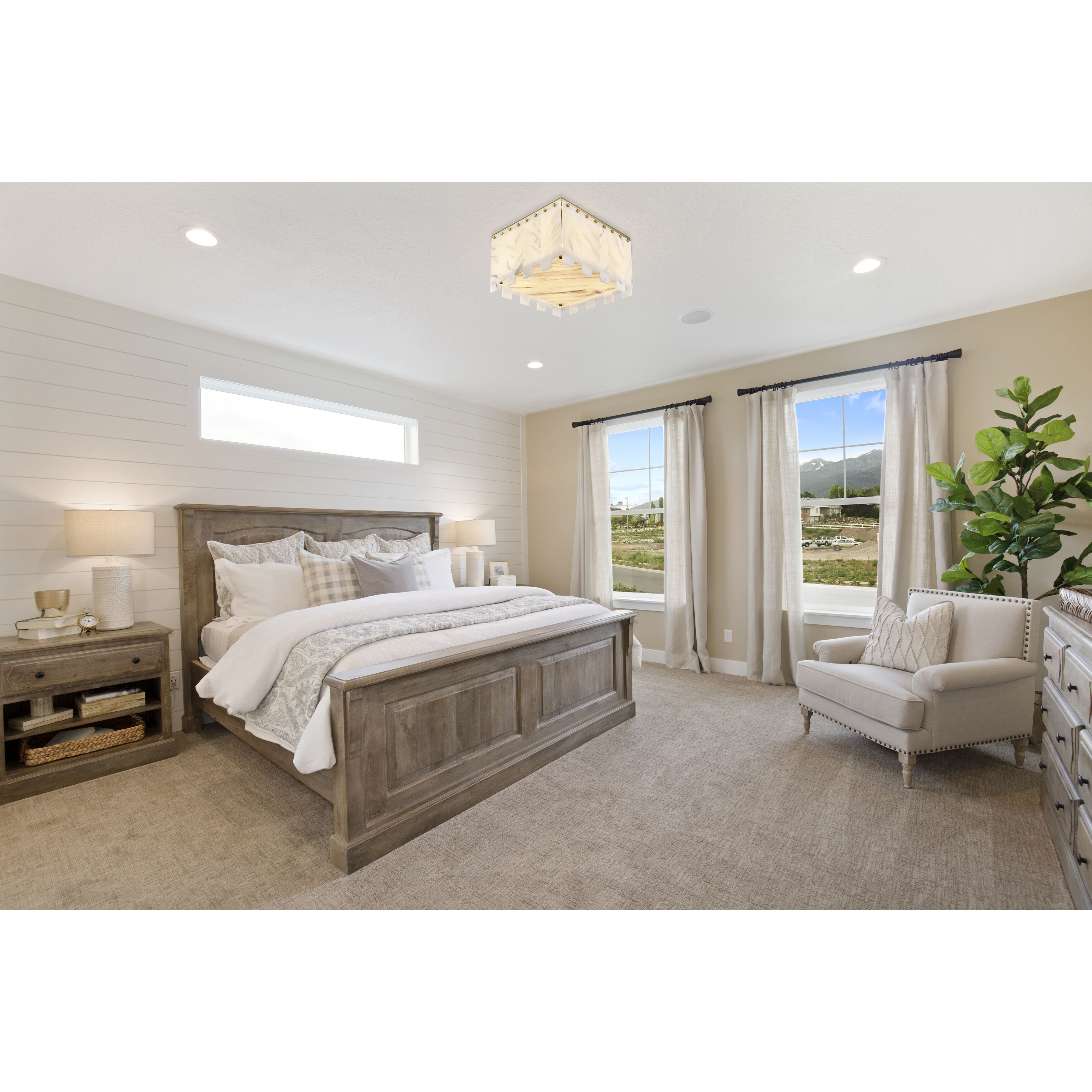 Viviana 6 Light 17.5 inch Rubbed Brass Flush Mount Ceiling Light