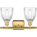 Ballston Brookfield LED 16 inch Satin Gold Bath Vanity Light Wall Light in Clear Glass, Ballston