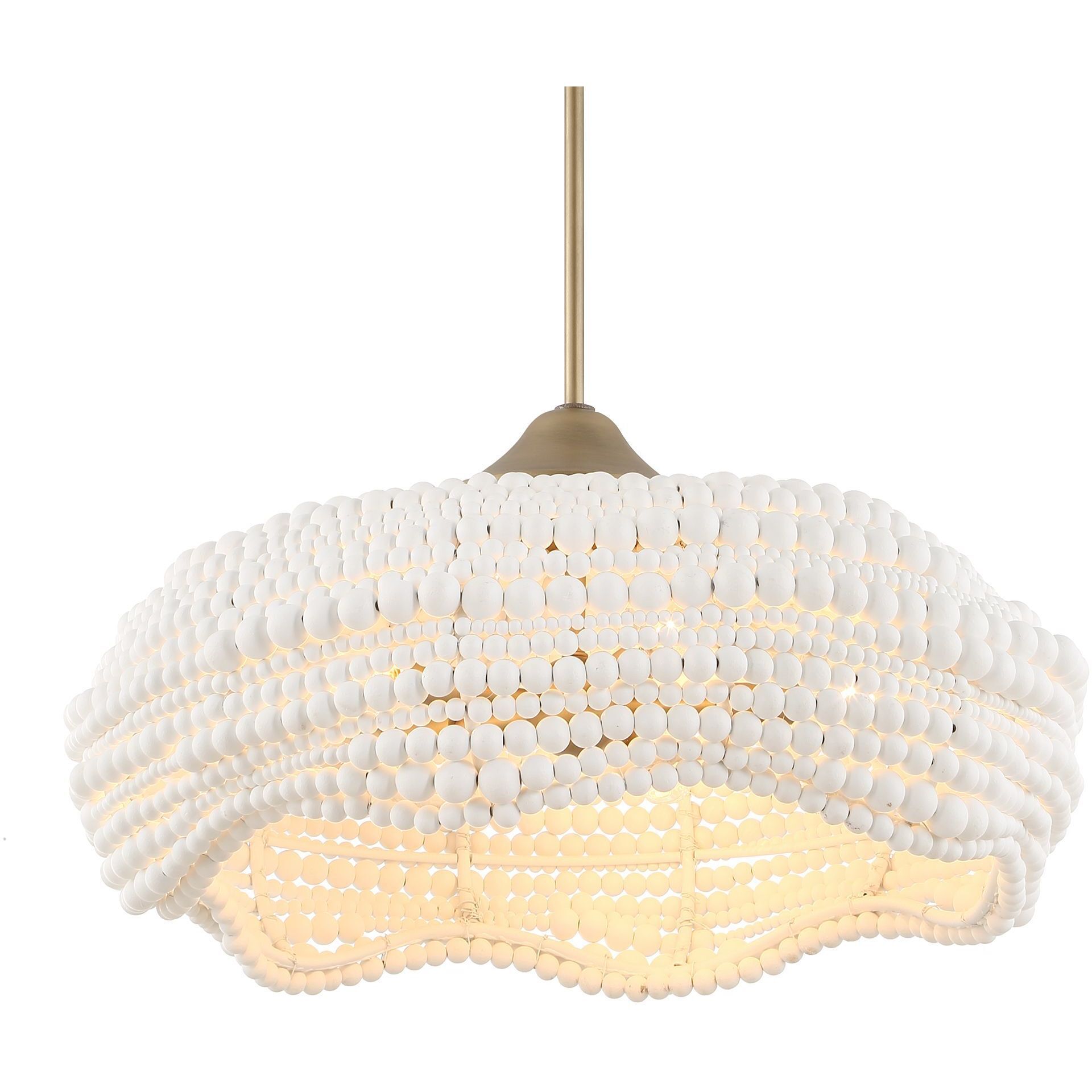 Biddeford 5 Light 24 inch Brushed Matte Gold Pendant Ceiling Light